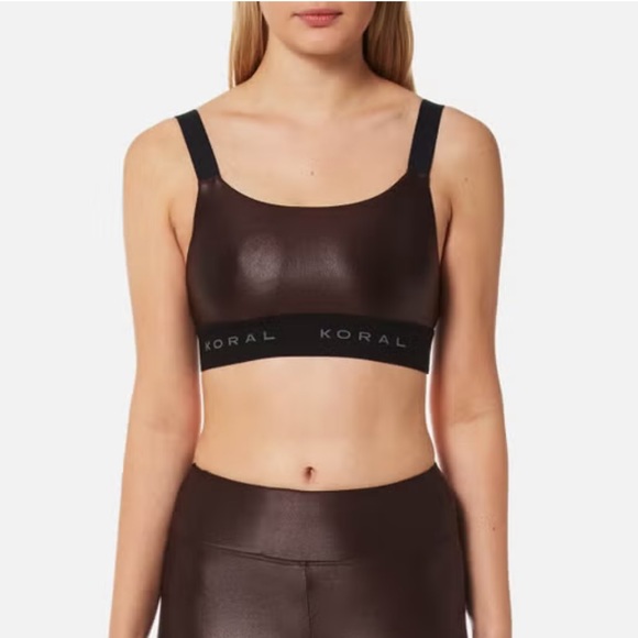 KORAL Dare Sports Bra in Chocolate - Picture 6 of 7